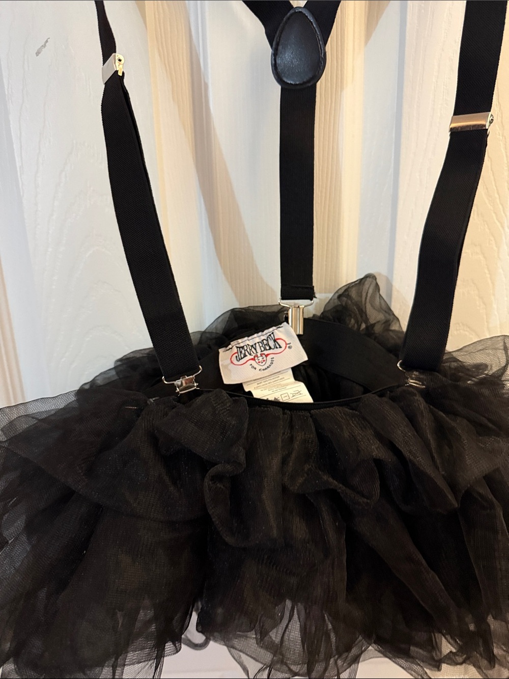 Kids black tool costume with suspenders one size Great for Halloween  or dances